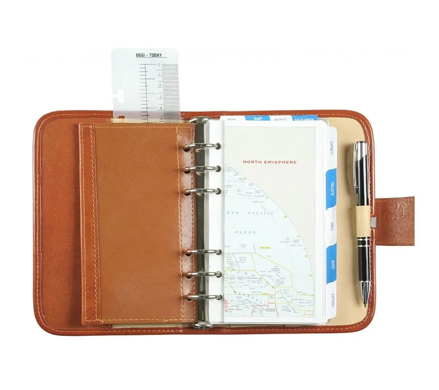 obrazek 3 Organizer milenijny + planer z prawdziwej skóry 13x19 cm