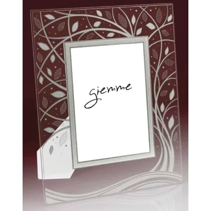 Picture Beautiful photo frame measuring 9x13 cm with a stylized silver tree