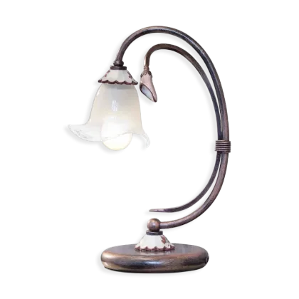 Zdjęcie Piękna włoska lampka na stolik Vicenza o kształcie kwiatu