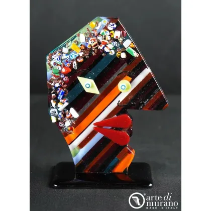 Zdjęcie Ekskluzywna abstrakcyjna rzeźba pop-art Picasso w szkle Murano