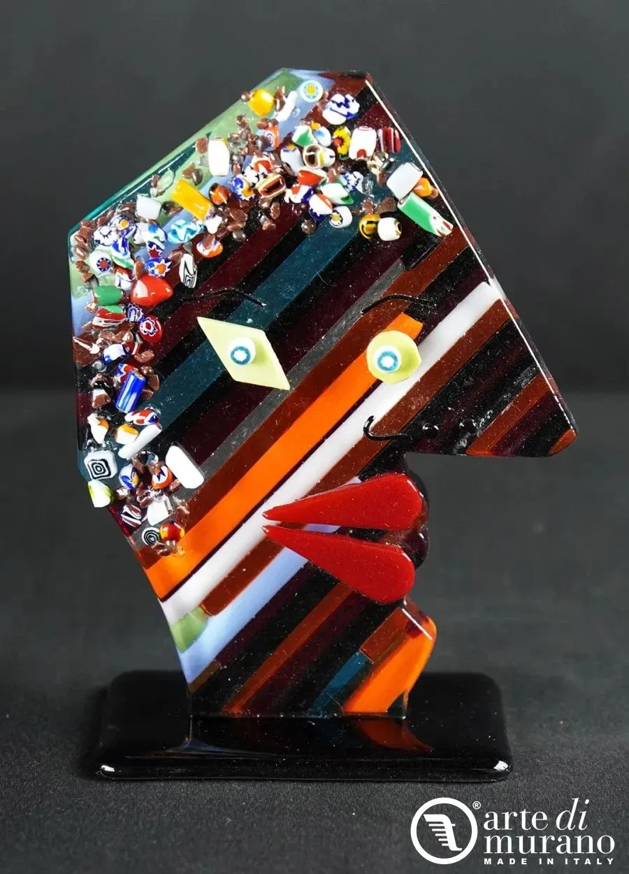 obrazek 1 Ekskluzywna abstrakcyjna rzeźba pop-art Picasso w szkle Murano