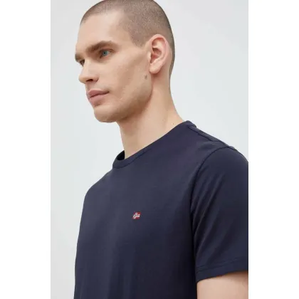 Zdjęcie Napapijri t-shirt bawełniany Salis kolor granatowy gładki NP0A4H8D1761