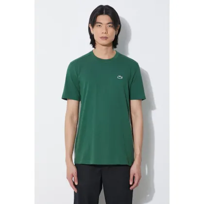 Zdjęcie Lacoste t-shirt męski kolor zielony gładki