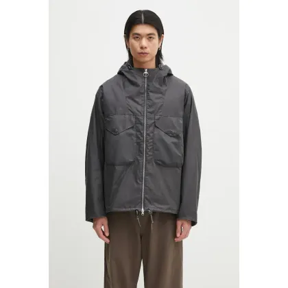 Zdjęcie Barbour kurtka Barbour Utility Sapper Wax Jacket kolor szary przejściowa MWX2445