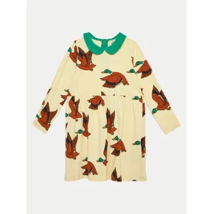 Zdjęcie Mini Rodini Sukienka codzienna Ducks 2275012123 Żółty Regular Fit MINI RODINI