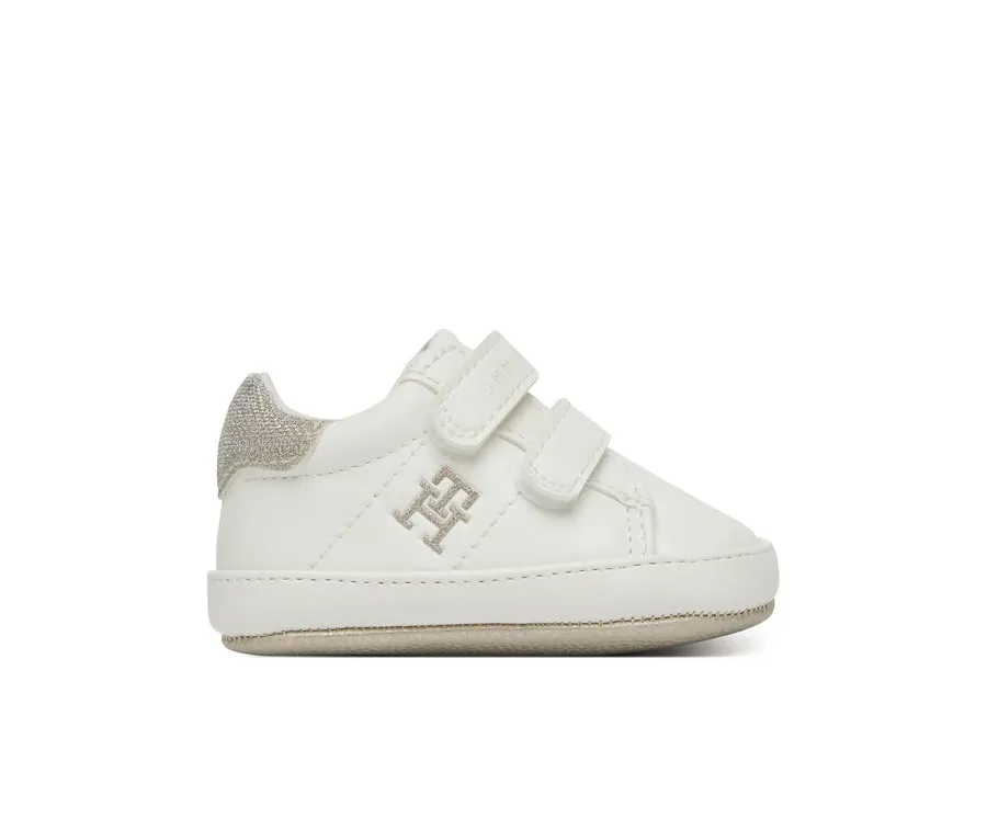 obrazek 1 Tommy Hilfiger Sneakersy Low Cut Velcro Sneaker T0A9-33722-1528 Biały