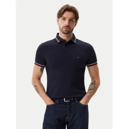 Zdjęcie Tommy Hilfiger Polo Tipped MW0MW37346 Granatowy Slim Fit