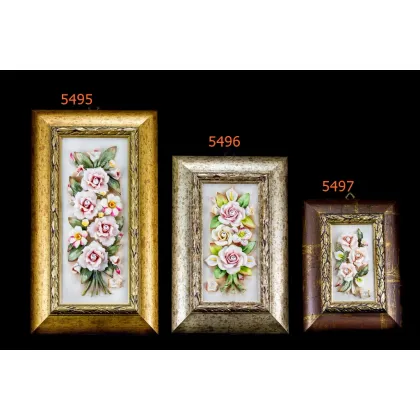 Zdjęcie Urokliwy zdobiony kryształkami Swarovskiego porcelanowy obraz