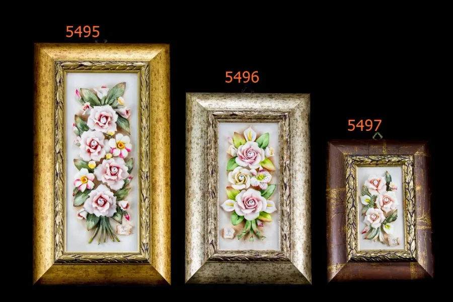 obrazek 1 Urokliwy zdobiony kryształkami Swarovskiego porcelanowy obraz