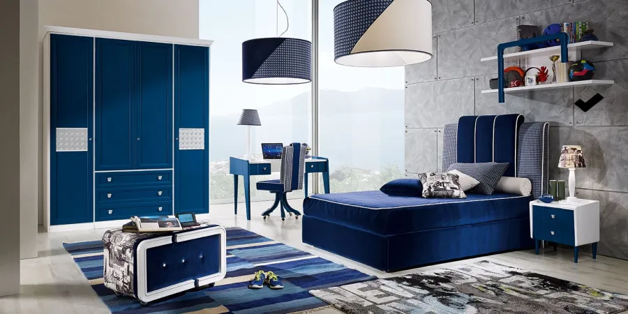 obrazek 1 Designerska szafka wisząca, 2 półkowa z ramą - Ferretti e Ferretti