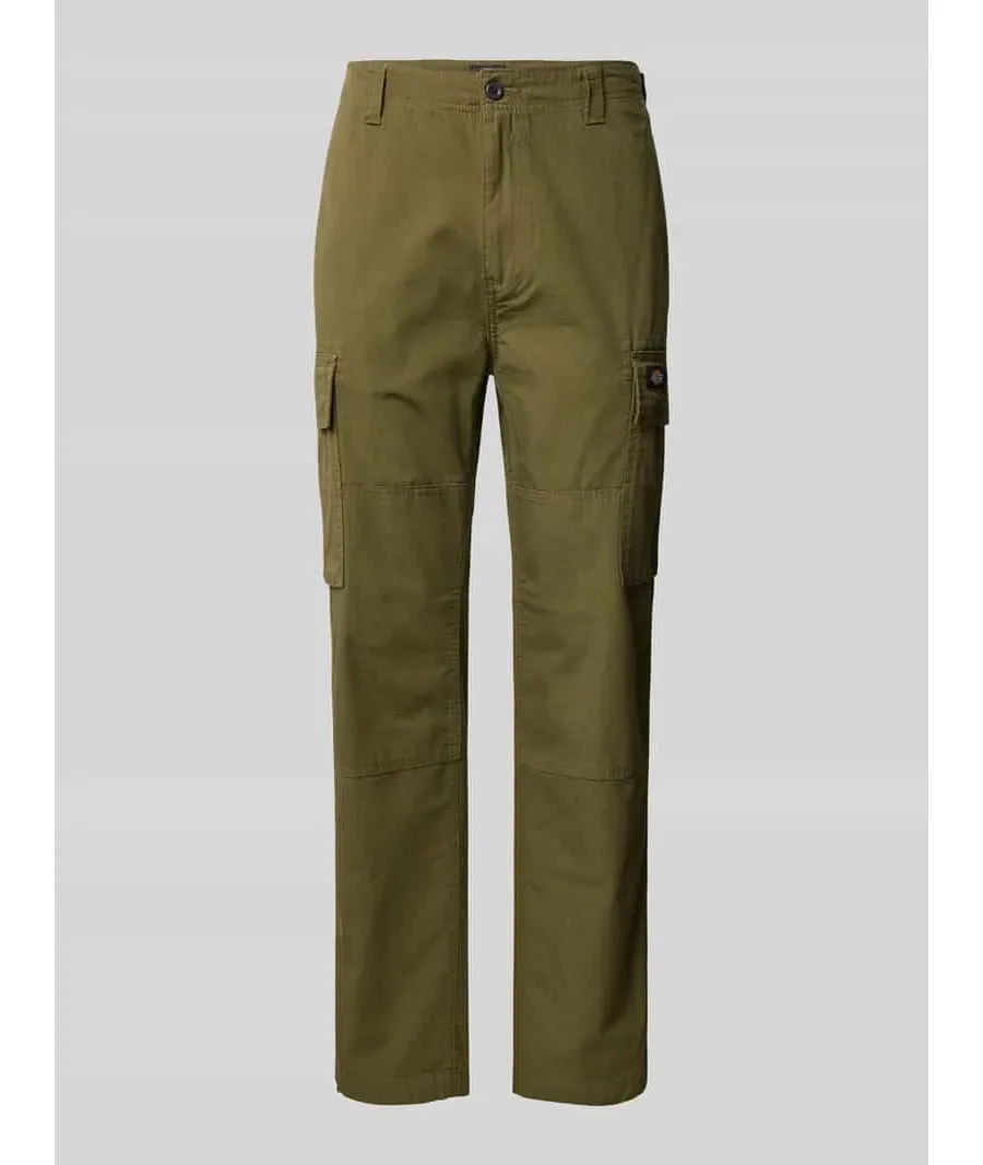 obrazek 1 Spodnie cargo o kroju regular fit z fakturowanym wzorem model ‘EAGLE’
