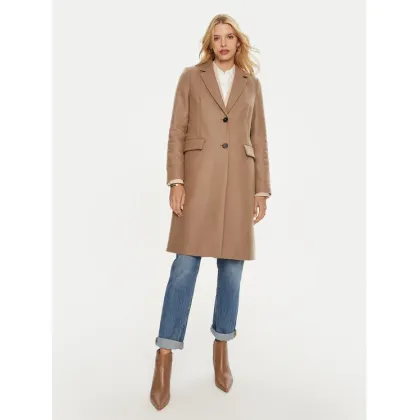 Zdjęcie Tommy Hilfiger Płaszcz wełniany WW0WW42738 Brązowy Regular Fit