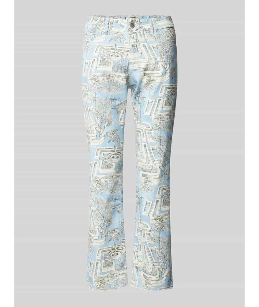 obrazek 1 Spodnie o kroju slim fit z nadrukiem na całej powierzchni model ‘CLAIRE’