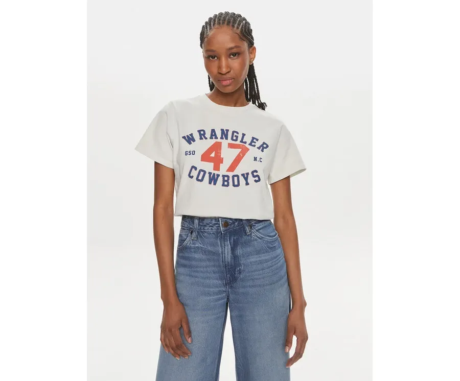obrazek 1 Wrangler T-Shirt 112350277 Écru Regular Fit
