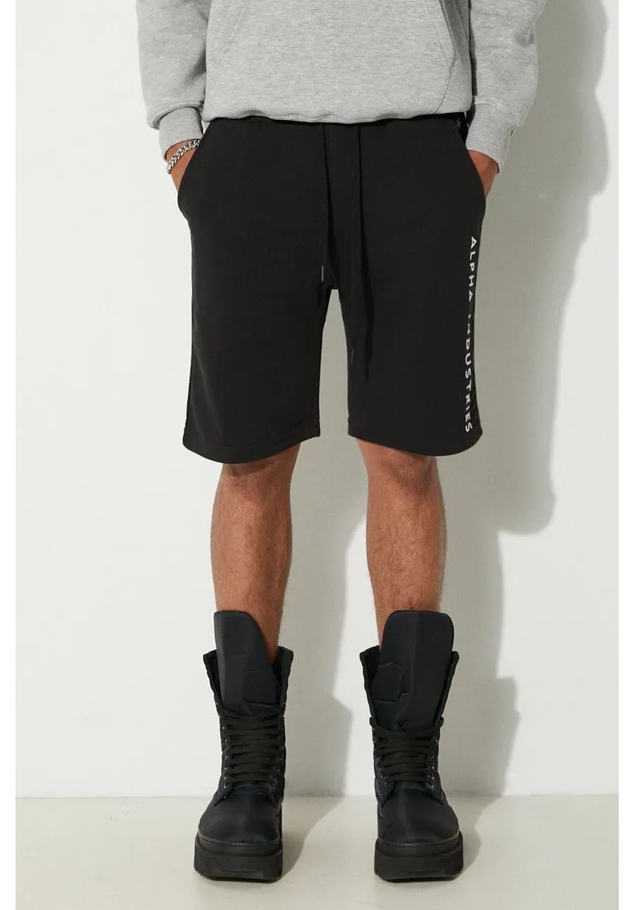 obrazek 1 Alpha Industries szorty Al Sweat męskie kolor czarny 116365.03-CZARNY