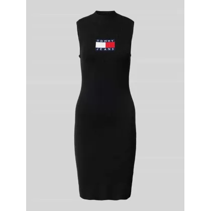 Zdjęcie Tommy Jeans Sukienka dzianinowa Center Flag DW0DW18607 Czarny Slim Fit