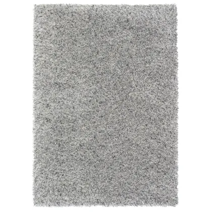 Picture Wonderful white and gray shaggy carpet - FLAMENCO 59004