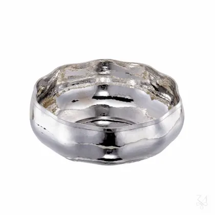 Zdjęcie Luksusowa okrągła srebrna miska o nowoczesnym kształcie - Zaramella Argenti