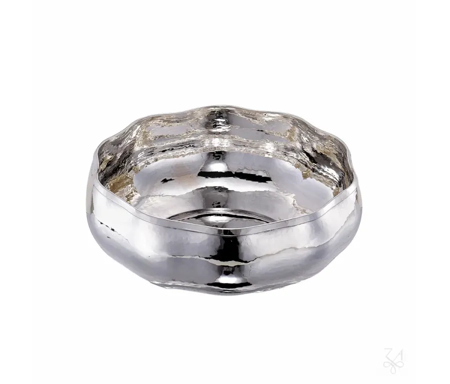 obrazek 1 Luksusowa okrągła srebrna miska o nowoczesnym kształcie - Zaramella Argenti