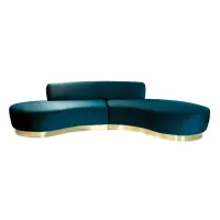 Zdjęcie Wykonana ręcznie sofa w kolorze turkusowym - Ana Roque