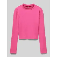 Zdjęcie Bluzka z długim rękawem i prążkowanym, okrągłym dekoltem model ‘LINEA’