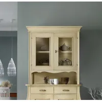 Picture Display cabinet above a 2-door sideboard with 1 shelf - Zanini