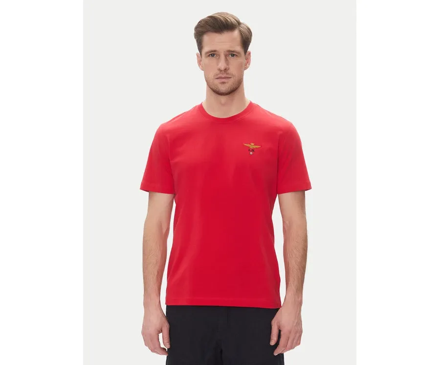 obrazek 1 Aeronautica Militare T-Shirt 251TS1580J372 Czerwony Regular Fit
