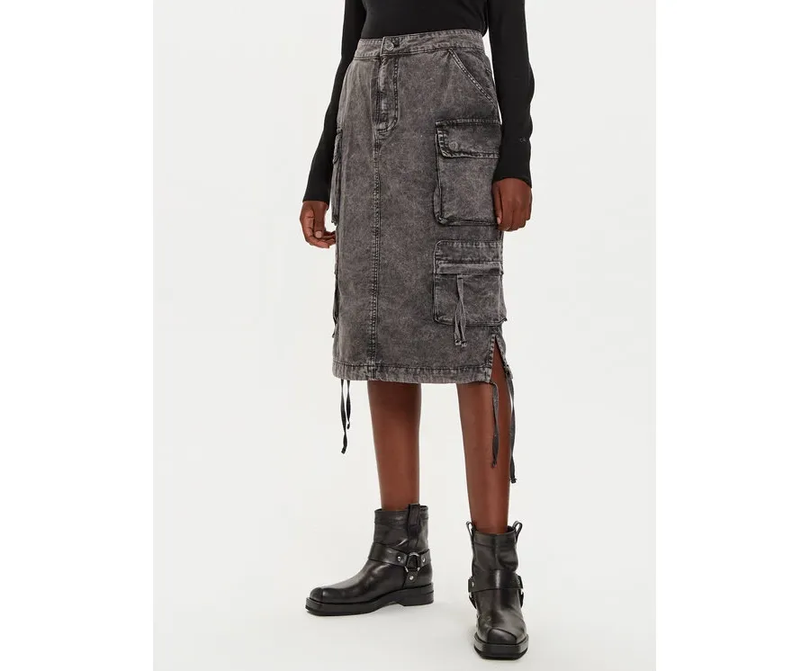 obrazek 1 Alpha Industries Spódnica jeansowa 148068 Szary Regular Fit