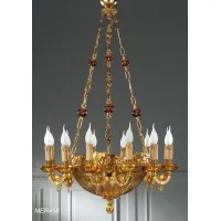 Picture Gilded bronze chandelier decorated with crystal elements