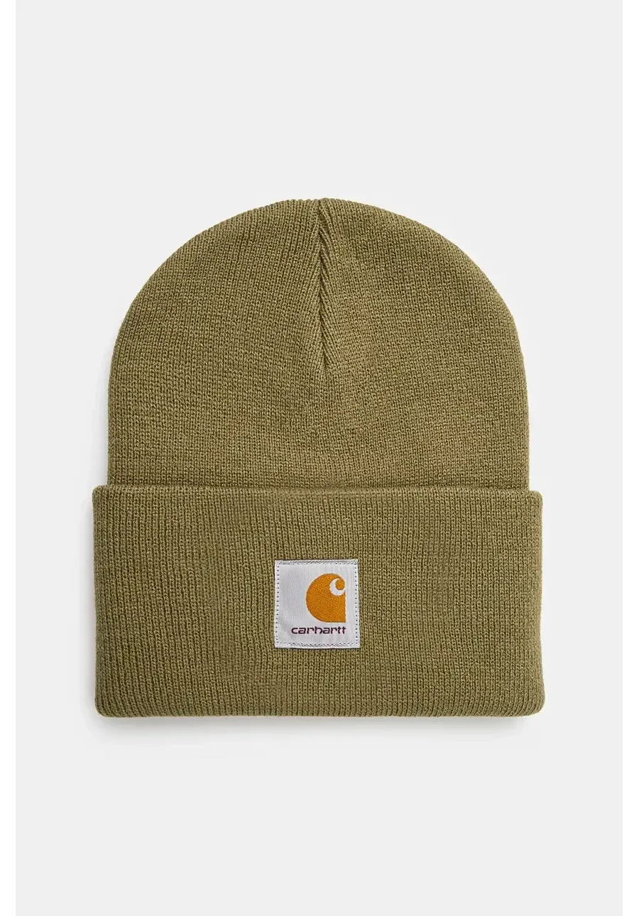 obrazek 1 Carhartt WIP czapka Acrylic Watch Hat kolor zielony z cienkiej dzianiny I020222.2BQXX