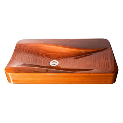 Zdjęcie Niesamowita umywalka drewniana do oryginalnej łazienki