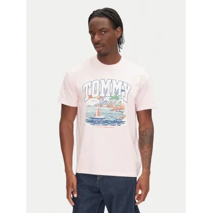 Zdjęcie Tommy Jeans T-Shirt Arch Sailing DM0DM21867 Różowy Relaxed Fit