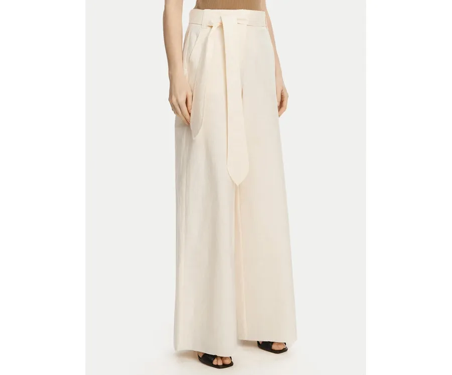 obrazek 1 Marella Spodnie palazzo Luca 2513131032 Écru Wide Leg