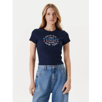 Zdjęcie Tommy Jeans T-Shirt DW0DW21421 Granatowy Slim Fit