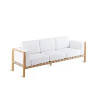 Picture Exclusive three-seater teak sofa for the garden and terrace