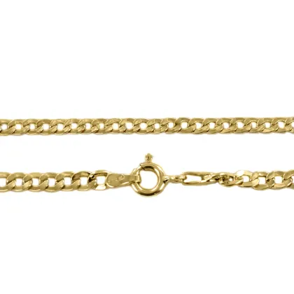 Zdjęcie Elegancki łańcuszek unisex z żółtego złota  (45 cm)