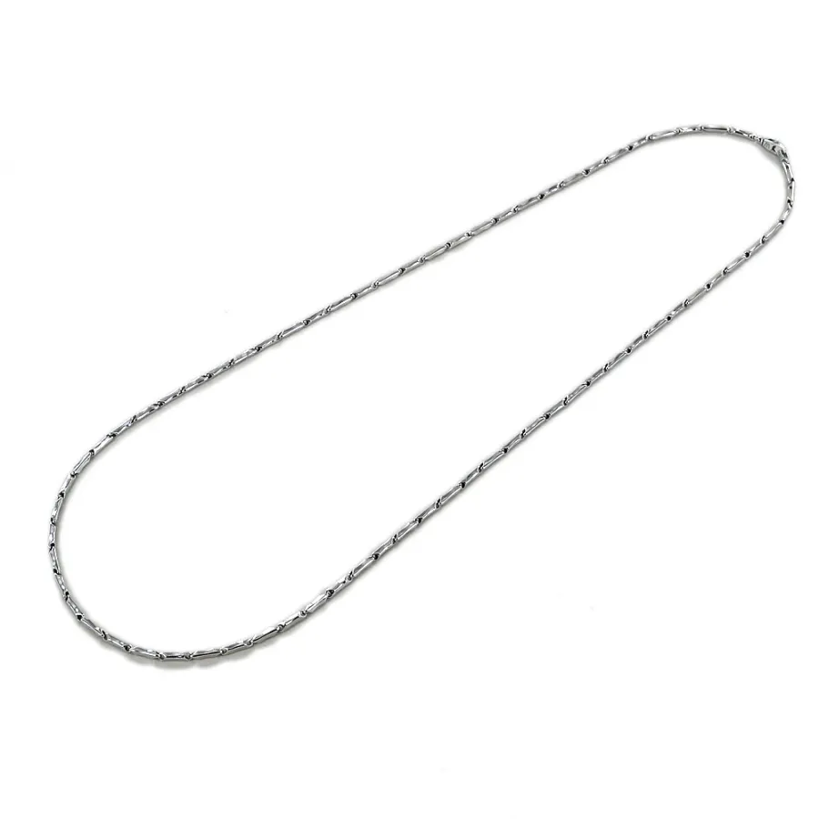 obrazek 3 Włoski naszyjnik z białego złota dla mężczyzn (50 cm)