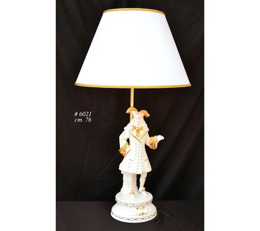 picture 1 Decorative lamp - ceramic and gold
