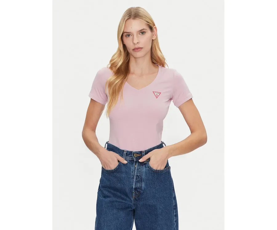 obrazek 1 Guess T-Shirt W2YI45 J1314 Różowy Slim Fit