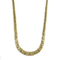 Picture shiny and flat cobra mesh necklace, length 45 cm, width max. 7 mm.