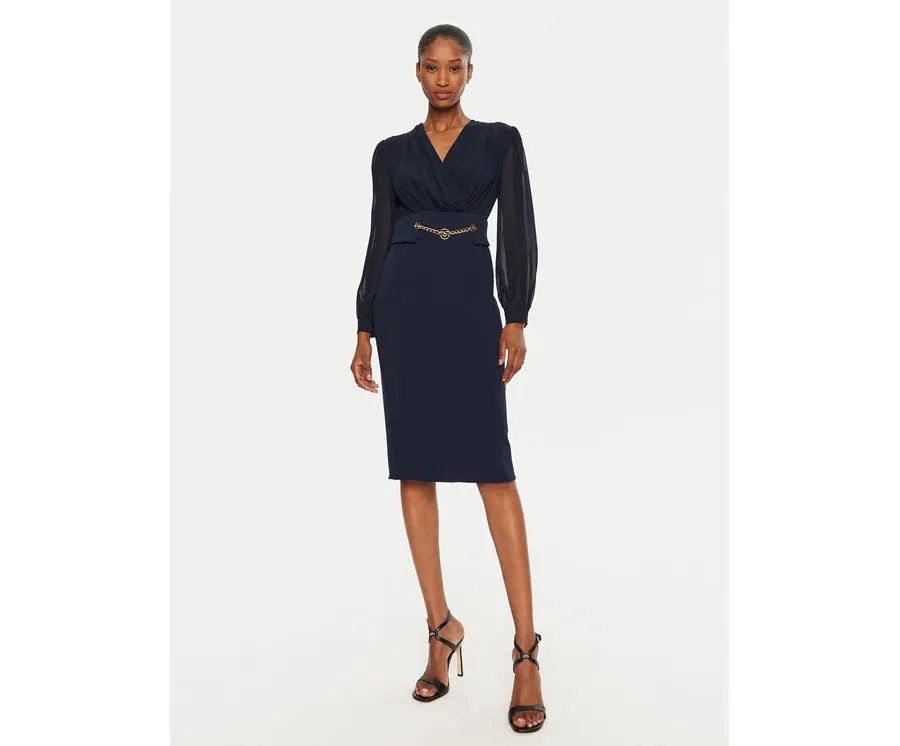 obrazek 1 Rinascimento Sukienka koktajlowa CFC0120006003 Granatowy Regular Fit