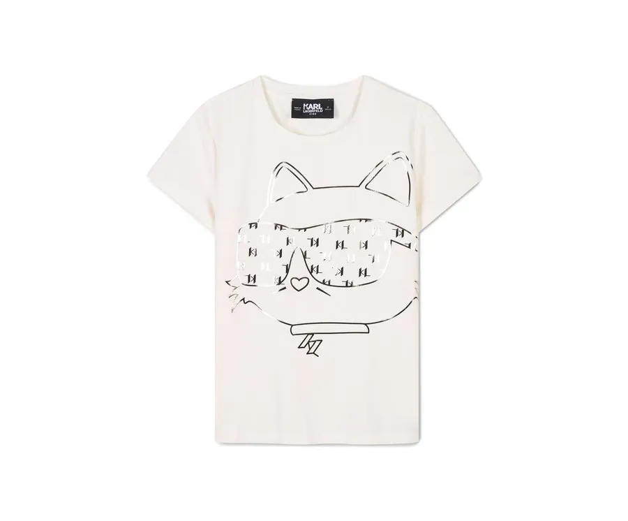 obrazek 1 Karl Lagerfeld Kids T-Shirt Z30447 M Écru Regular Fit