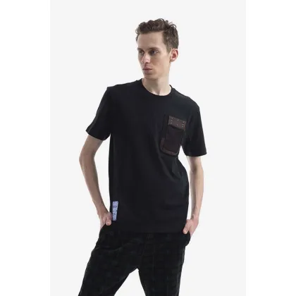 Zdjęcie MCQ t-shirt bawełniany kolor czarny gładki 677270RST631000-BLACK