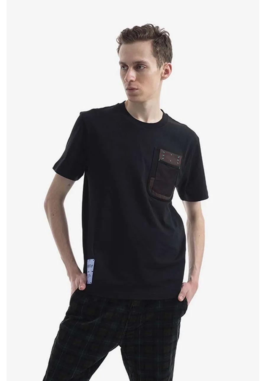 obrazek 1 MCQ t-shirt bawełniany kolor czarny gładki 677270RST631000-BLACK