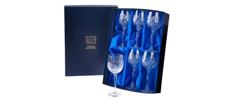 picture 1 Royal Scot Crystal Red Wine Glasses London 6 p.
