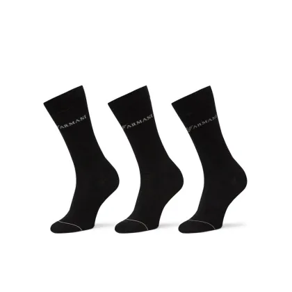 Zdjęcie Emporio Armani Zestaw 3 par wysokich skarpet męskich EM000554 AF12276 MC061 Czarny