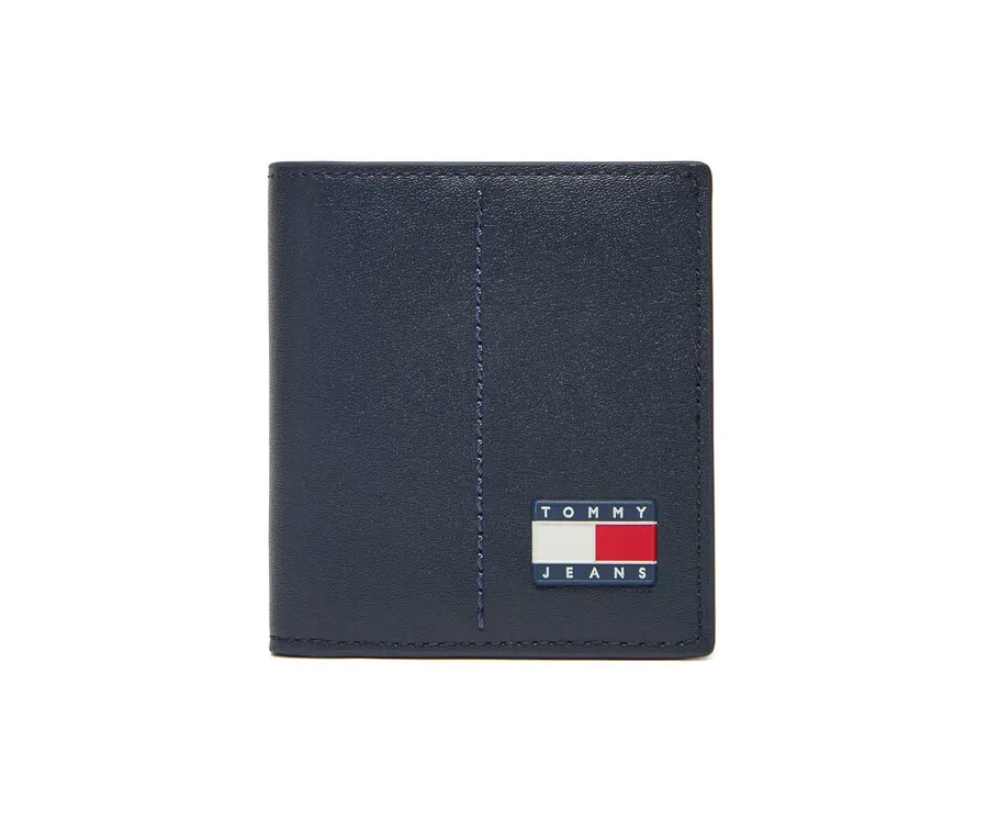 obrazek 1 Tommy Jeans Duży Portfel Męski Tjm Heritage Leather Cc & Coin AM0AM13408 Granatowy