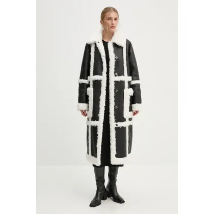 Zdjęcie Stand Studio płaszcz Patrice Coat damski kolor czarny przejściowy oversize 61100-9010