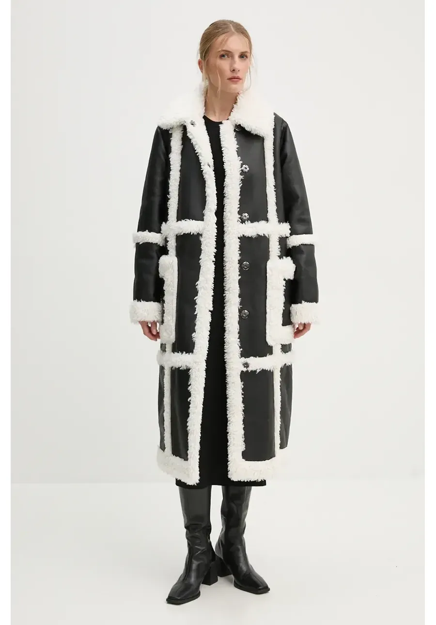 obrazek 1 Stand Studio płaszcz Patrice Coat damski kolor czarny przejściowy oversize 61100-9010