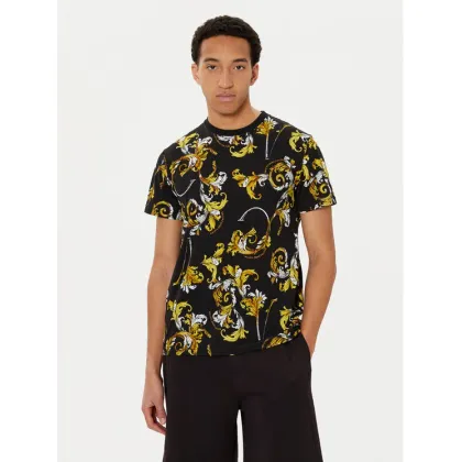 Zdjęcie Versace Jeans Couture T-Shirt 78GAH6S0 Czarny Slim Fit